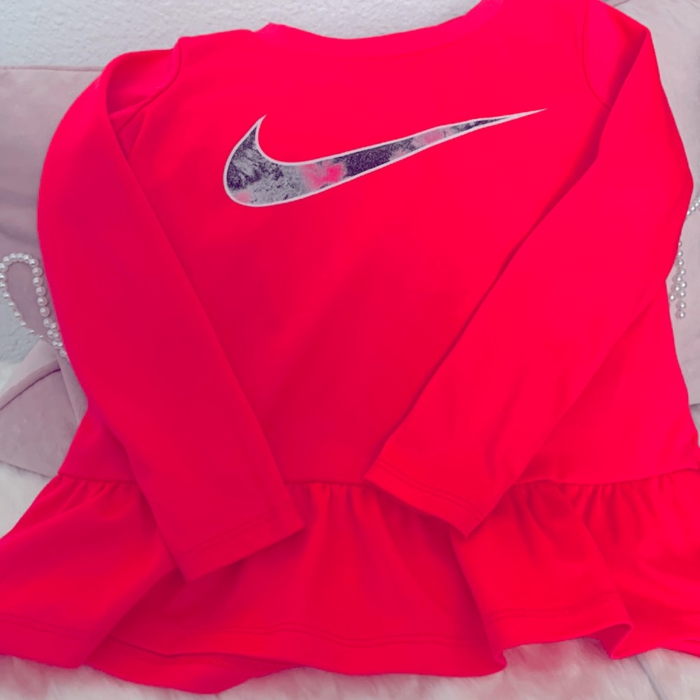 Nike Toddler Girls Neon Pink Dri-Fit Top